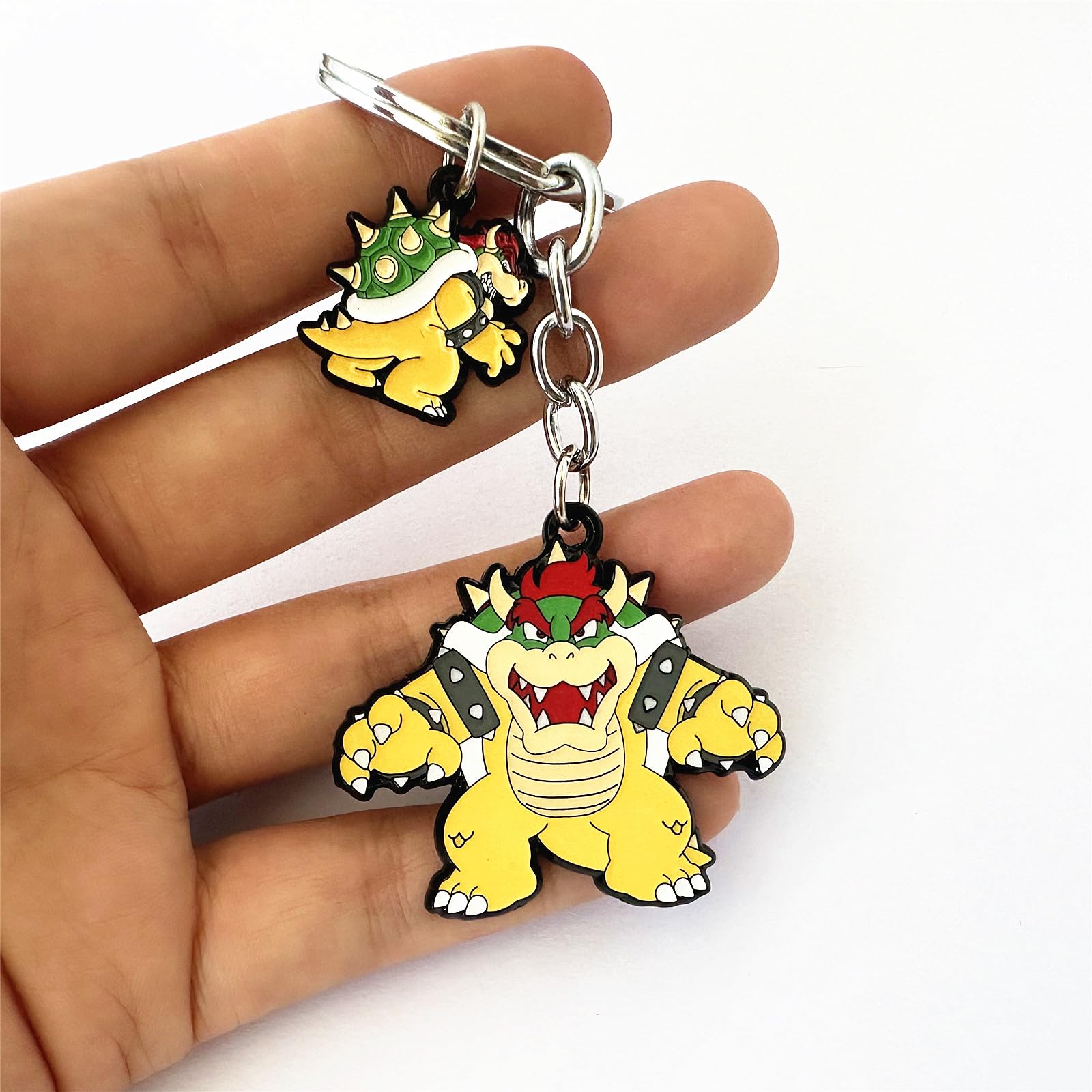 DreamWater Keychain Anime Cosplay Metal Bowser Keychain Gifts for Men Woman (4)