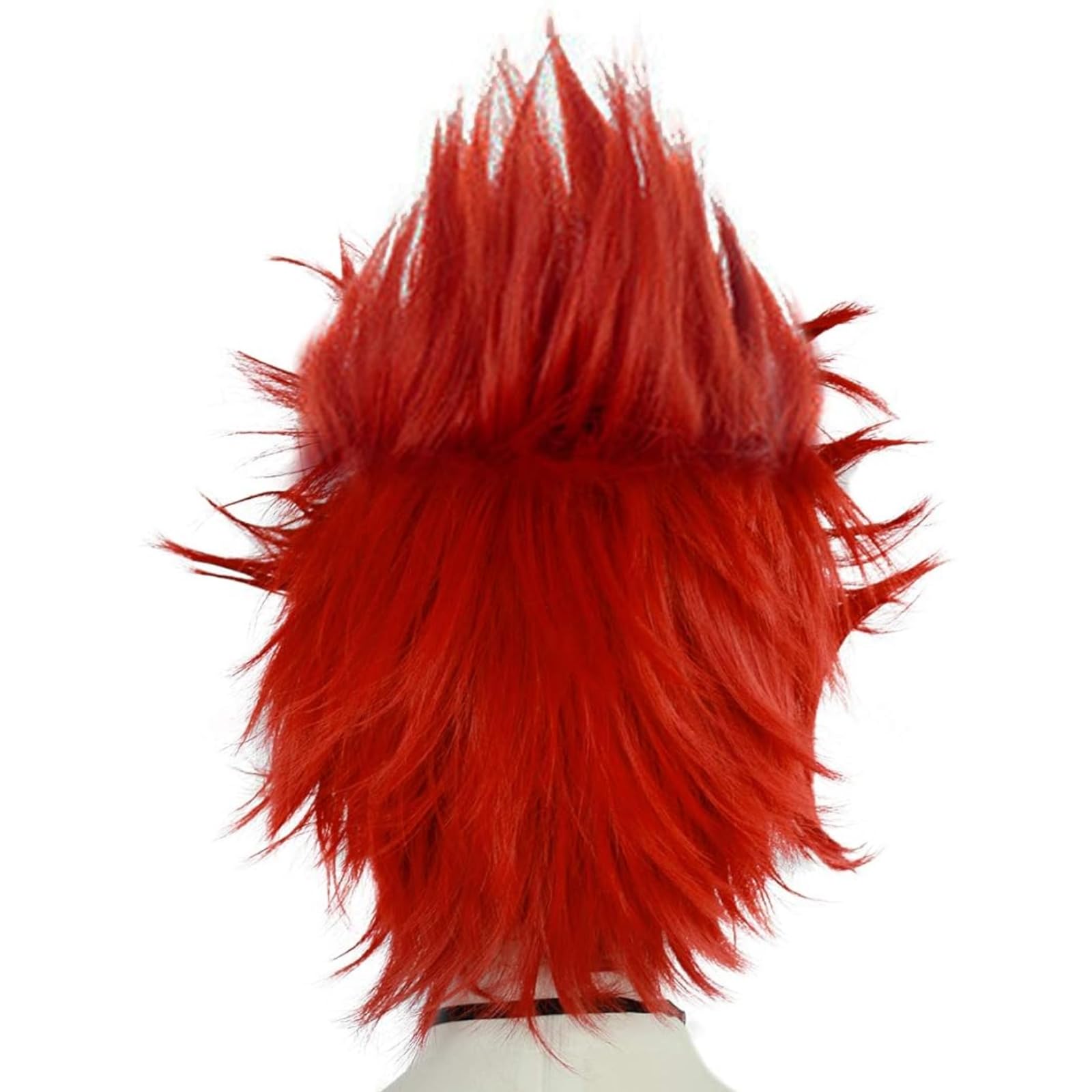 IMEYLE Red Spiky Wig Anger Wig Men Short Wig for Anime Cosplay Red Wig for Men Peluca Roja Short Wavy Wig Synthetic Anime Cosplay Wig for Halloween Costume Party+ Wig Cap