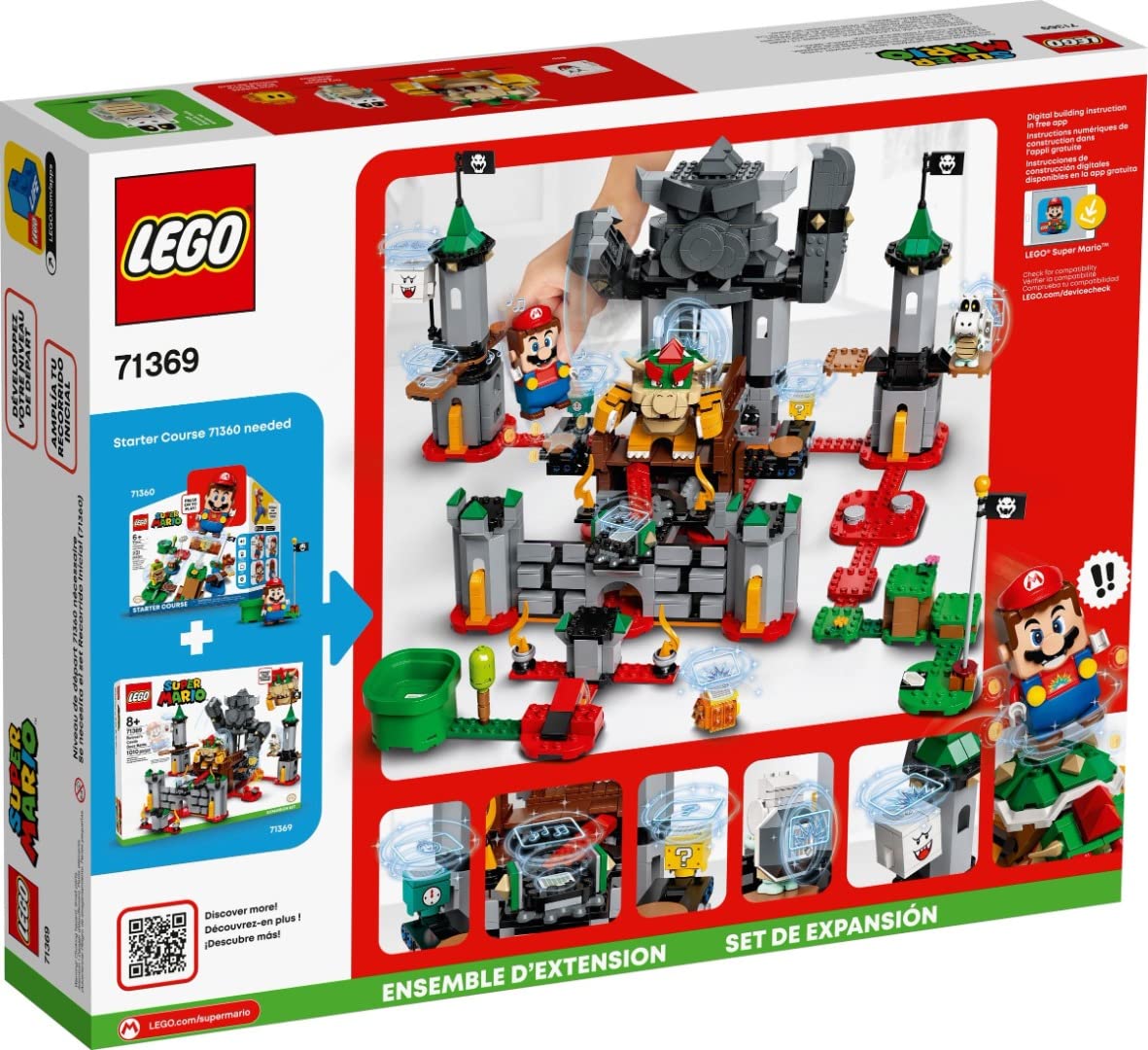 LEGO Super Mario Bowser’s Castle Boss Battle Expansion Set 71369 Building Kit; Collectible Toy for Kids to Customize Their Super Mario Starter Course (71360) Playset (1,010 Pieces)