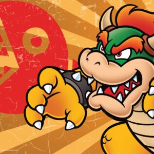 Pyramid America Bowser Poster - Super Mario - Bowser Stripes 11 x 17 Poster Print Wall Art, Ideal for Home Decor, Room Decor, Gaming Room Decor & Living Room Decor