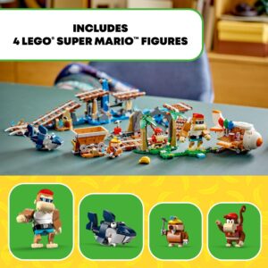 LEGO Super Mario Diddy Kong's Mine Cart Ride Expansion Set 71425, Collectible Building Toy with Brick Built Funky Kong Figure, Super Mario Gift Set for Kids Ages 8-10 to Combine with a Starter Course