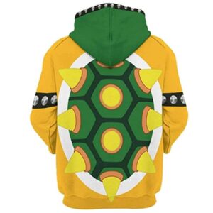 DINJUL Anime Cosplay Costume Hoodie Anime Hoodie Sweatshirt Anime Hoodie Outfit Halloween 2Pcs (Yellow, Samll)