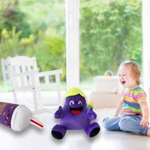 VAOUX Grimace Plush,Grimace Shake Yellow Hat Plush Toy,Stuffed Animal Toy Game Doll Toy Fans Anime Great Gift for Boys and Girls (Shake)