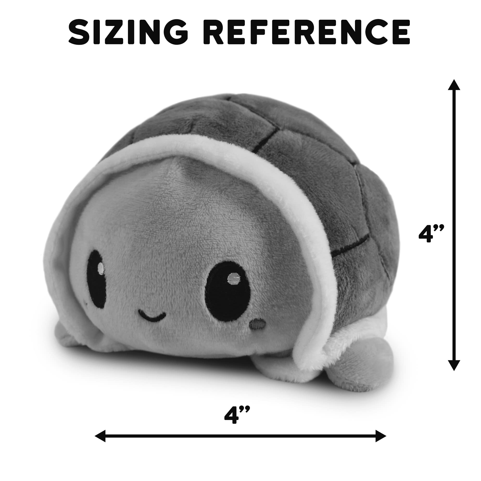 TeeTurtle - The Original Reversible Turtle Plushie - Rainbows - Cute Sensory Fidget Stuffed Animals That Show Your Mood 3.5 inch