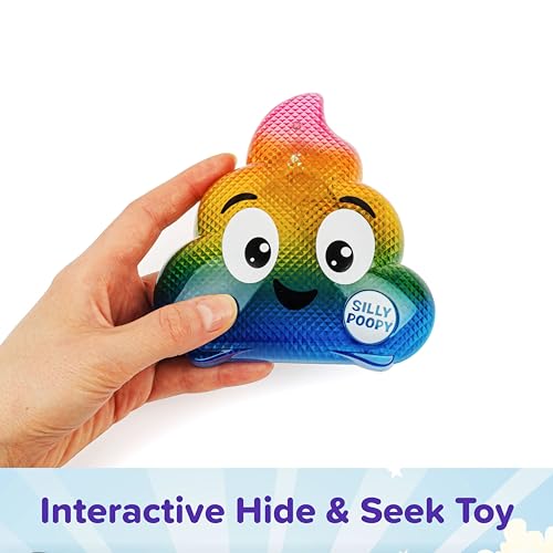 WHAT DO YOU MEME? Silly Poopy's Hide & Seek - The Talking, Singing Rainbow Hide & Seek Toy - Learning Toys for Toddlers 3-4 Years, Toddler Travel Toys, Hide and Seek Toys for Kids by Relatable