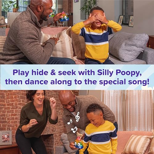 WHAT DO YOU MEME? Silly Poopy's Hide & Seek - The Talking, Singing Rainbow Hide & Seek Toy - Learning Toys for Toddlers 3-4 Years, Toddler Travel Toys, Hide and Seek Toys for Kids by Relatable