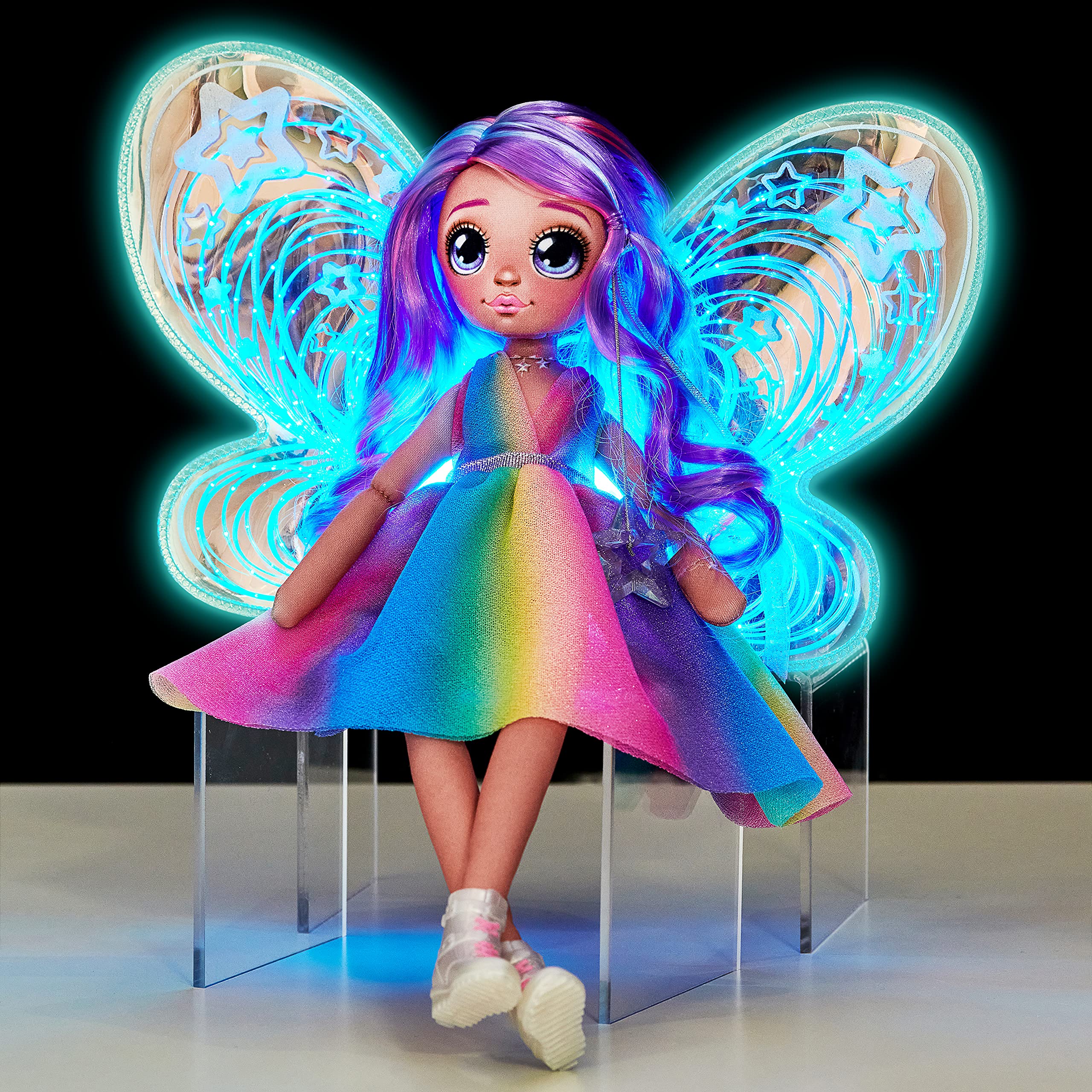 Dream Seekers Light Up Doll Pack – 1pc Toy | Magical Fairy Fashion Doll Stella, Multicolor (13827)