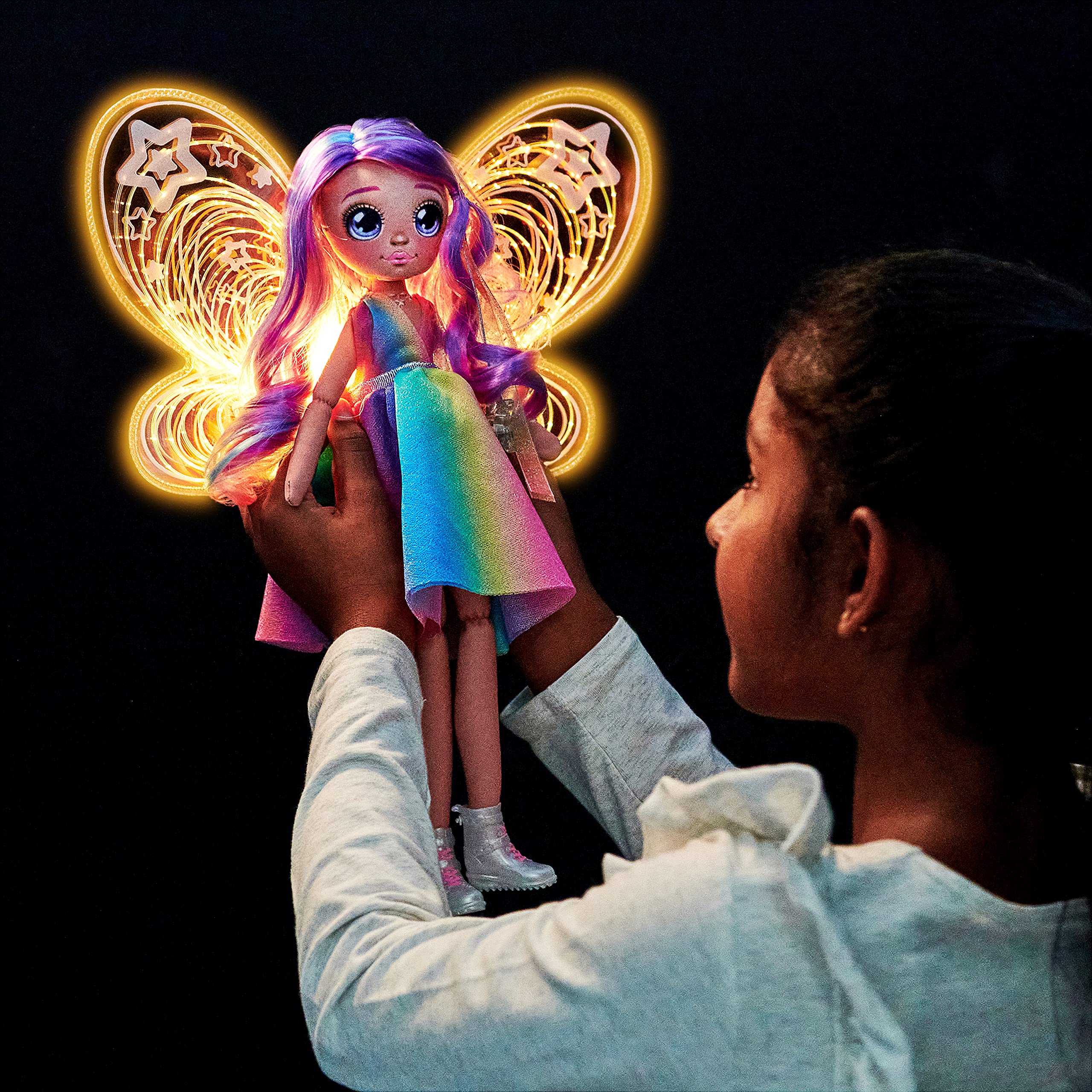 Dream Seekers Light Up Doll Pack – 1pc Toy | Magical Fairy Fashion Doll Stella, Multicolor (13827)