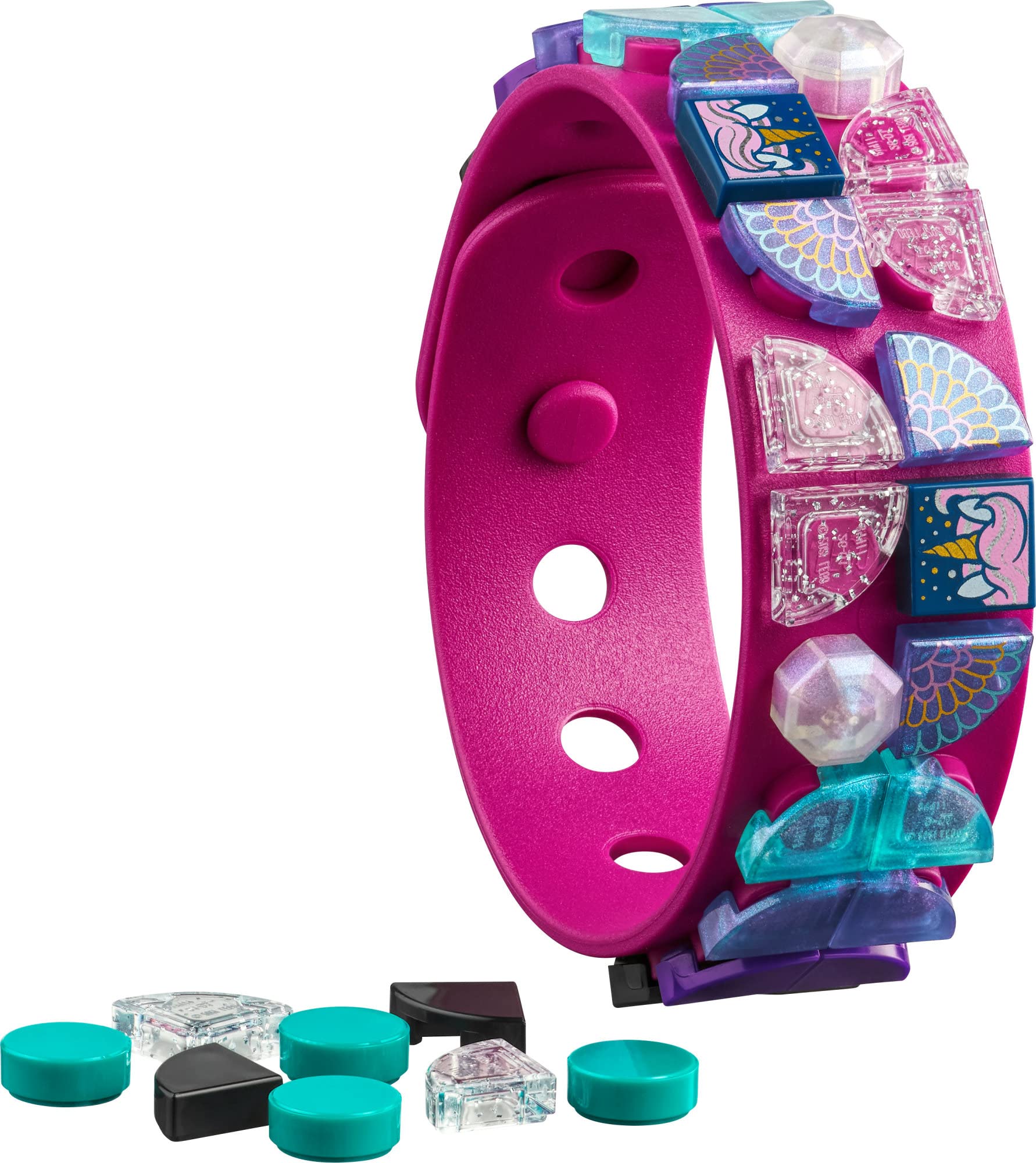 LEGO DOTS Unicorns Forever Toy Bracelet Making Kit 41802, Great Unicorn Gift for Creative Girls and Boys, Bracelet Kit with Sparkly Diamond-Like Tiles, Jewelry Making Craft Kit with Unicorn Theme