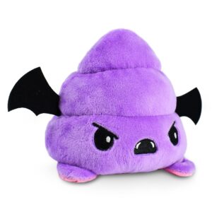 TeeTurtle - The Original Reversible Spooky Dookie Plushie - Pink + Purple - Cute Sensory Fidget Stuffed Animals That Show Your Mood - Perfect for Halloween!