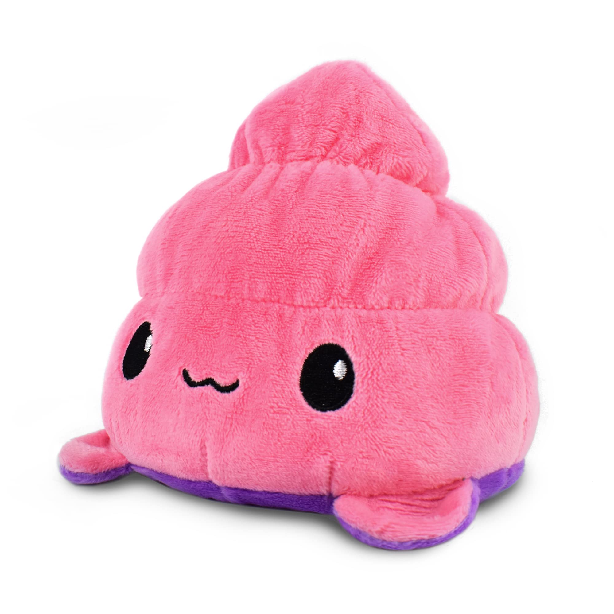 TeeTurtle - The Original Reversible Spooky Dookie Plushie - Pink + Purple - Cute Sensory Fidget Stuffed Animals That Show Your Mood - Perfect for Halloween!