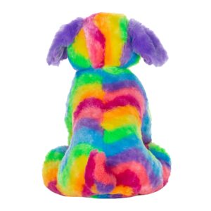 MUOVE Dog Stuffed Animals, Rainbow Puppy Stuffed Animal Dog Toy, Cute Colorful Dog Plush Toy for Kids, Stuffed Animal Dog Toy for Girl and Boy