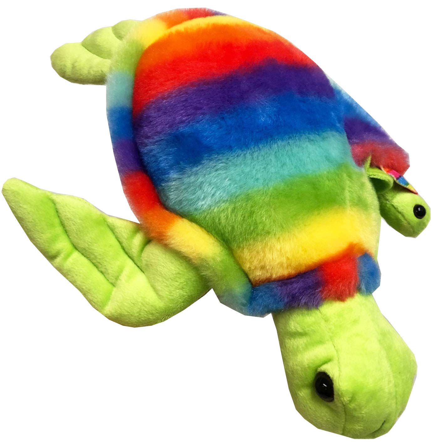 Fun Stuff Rainbow Sea Turtle Stuffed Animals – 18-inch Stuffed Turtle with Baby Sea Turtle Plush – Plush Turtles | Sea Turtle Stuffed Animal