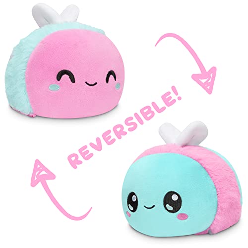 TeeTurtle - The Original Reversible Bee Plushie - Transgender Pride - Cute Sensory Fidget Stuffed Animals That Show Your Mood!