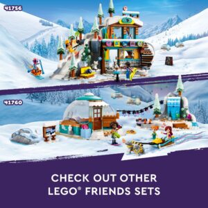 LEGO Friends Holiday Ski Slope and Café 41756 Building Toy Set, Creative Fun for Ages 9+ with 3 Mini-Dolls and Lots of Accessories, A Gift for Kids Who Love Snow Sports or Role Playing