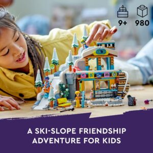 LEGO Friends Holiday Ski Slope and Café 41756 Building Toy Set, Creative Fun for Ages 9+ with 3 Mini-Dolls and Lots of Accessories, A Gift for Kids Who Love Snow Sports or Role Playing