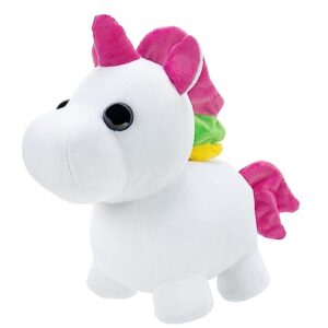 adopt me! neon unicorn light-up plush - soft and cuddly - three light-up modes - directly from the #1 game, exclusive virtual item code included - toys for kids - ages 6+