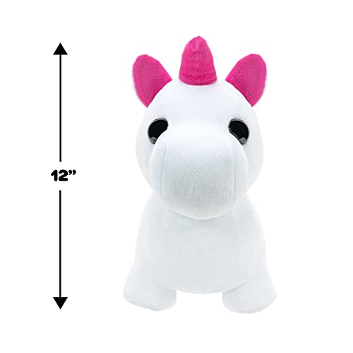 Adopt Me! Neon Unicorn Light-Up Plush - Soft and Cuddly - Three Light-Up Modes - Directly from The #1 Game, Exclusive Virtual Item Code Included - Toys for Kids - Ages 6+