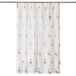 Lush Decor Flamingo Shower Curtain, 72" x 72", Gold