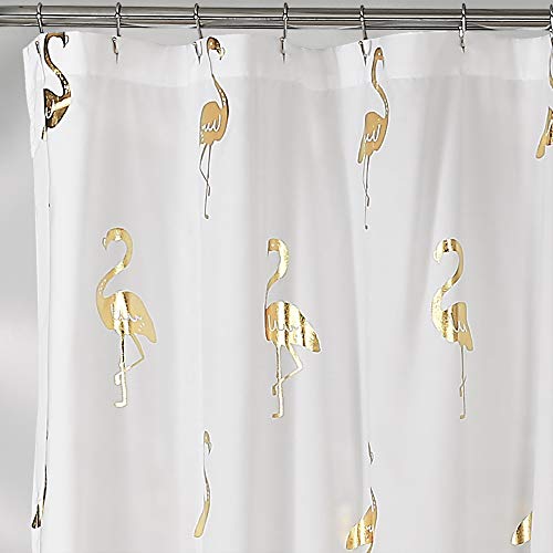 Lush Decor Flamingo Shower Curtain, 72" x 72", Gold