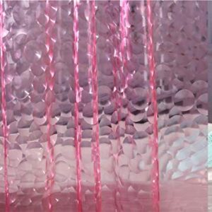 Adwaita Newest Design 3D Bubbles Shower Curtain Liner, No Odors,Eco Friendly(Pink)