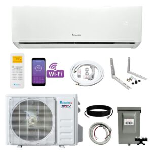 klimaire 36,000 btu 19 seer2 wall mounted ductless mini split inverter a/c heat pump system w/ 16’ installation kit & wall mounting bracket 230v