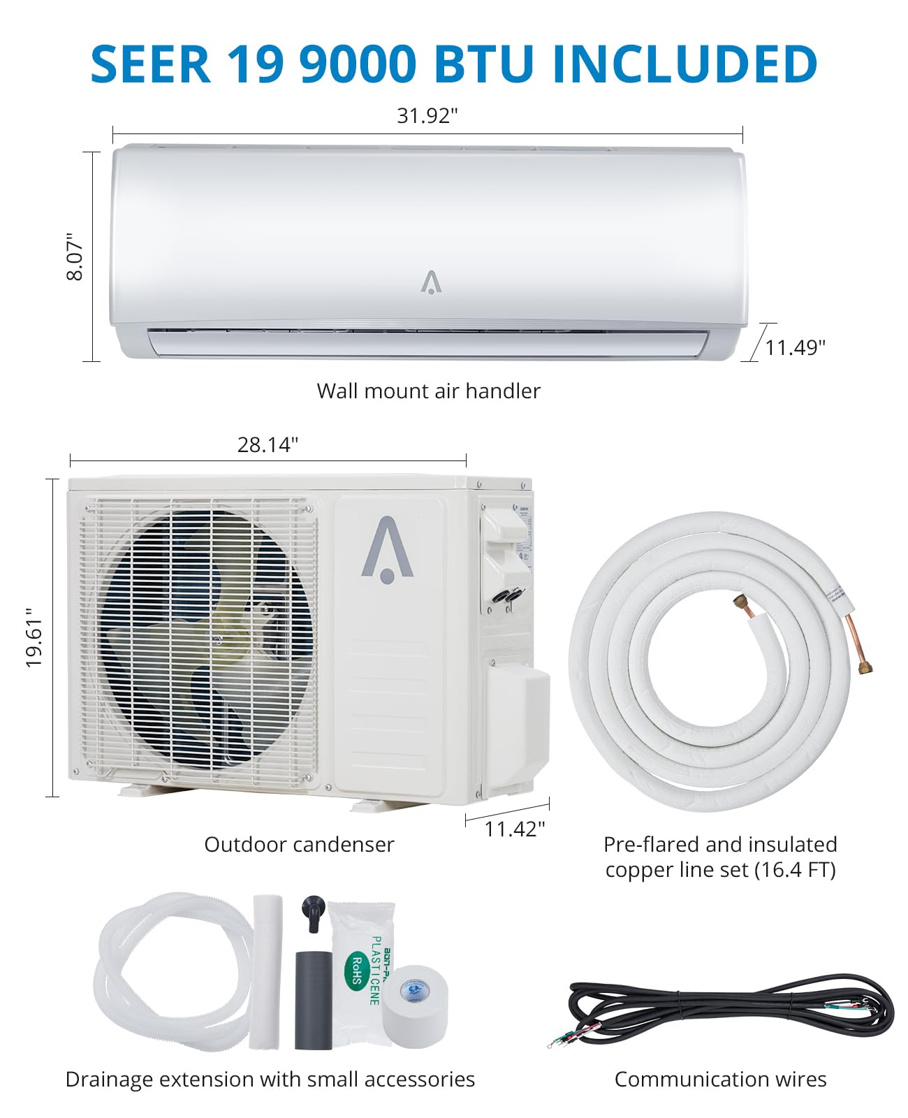 Zstar CMS18 Split-System Air Conditioners, White