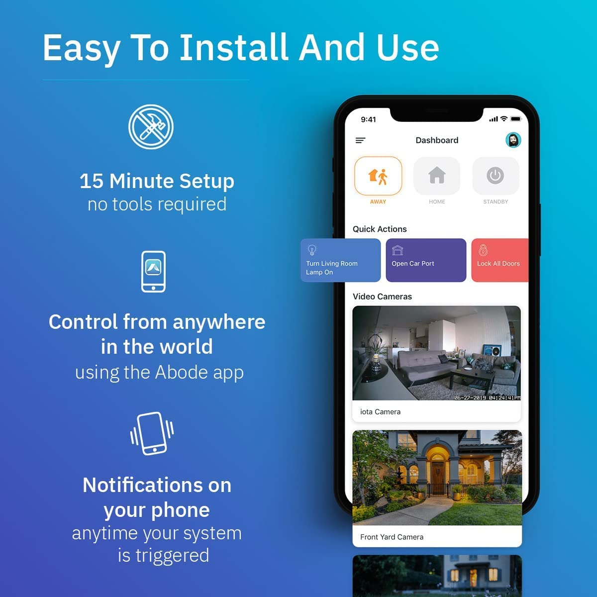 Abode Security System Hub – Easy DIY Installation - Optional Professional Monitoring - Works with HomeKit, Alexa & Google Home