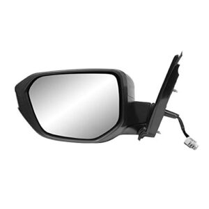 Fit System Driver Side Mirror for HONDA Civic Hatchback, (textured black w/PTM cover, foldaway), w/o turn signal, w/o camera, L, P (63634H)