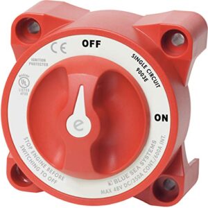 blue sea systems 9003e e-series battery switch, on/off, red