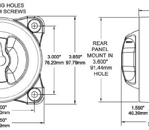 Blue Sea Systems 9003E e-Series Battery Switch, On/Off, Red