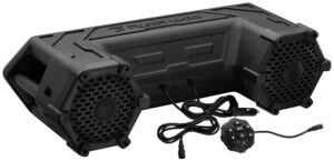 planet audio patv65 atv utv weatherproof sound system - 6.5 inch speakers, 1.5 inch tweeters, built-in amplifier, bluetooth, built-in led lightbar, easy installation for 12 volt vehicles