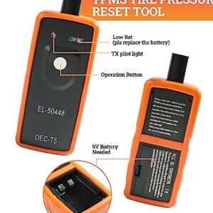 Zlirfy Universal TPMS Relearn Tool,System Programming Training,OEC-T5 Tire Pressure Monitor System Activation Tool,Automotive Tire Sensor Reset Tool,EL-50448 TPMS Reset Tool