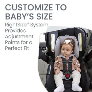 Britax Willow Brook Baby Travel System, Infant Car Seat and Stroller Combo with Aspen Base, ClickTight Technology, RightSize System and 4 Ways to Stroll, Onyx Glacier