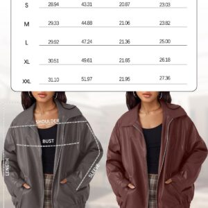 Trendy Queen Women's Leather Jackets Oversized Faux Motorcycle Plus Size Moto Biker Coat Fall Outfits Fashion Clothes 2024