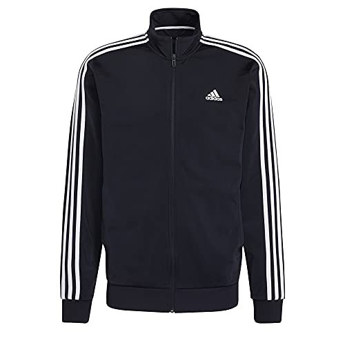 adidas Men's Essentials Warm-Up 3-Stripes Track Top, Legend Ink/White, Medium, OO127