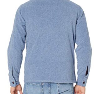 Amazon Essentials Men's Long-Sleeve Polar Fleece Shirt Jacket, Indigo Blue Heather, Medium