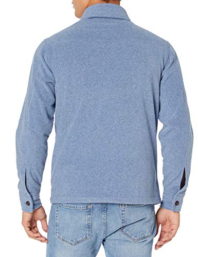 Amazon Essentials Men's Long-Sleeve Polar Fleece Shirt Jacket, Indigo Blue Heather, Medium