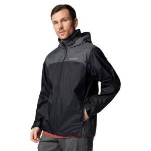 Columbia Men's Glennaker Lake Rain Jacket, Black/Grill, Medium