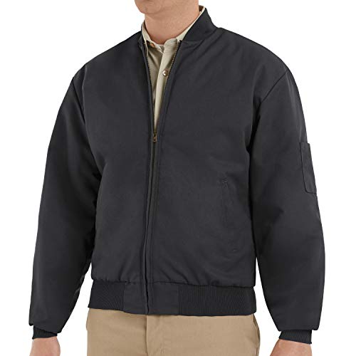 Red Kap Men's Solid Team Jacket, Black, Large