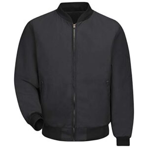 Red Kap Men's Solid Team Jacket, Black, Large