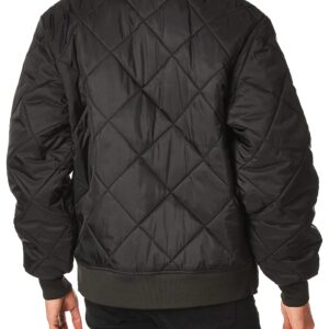 Dickies Men's Water Resistant Diamond Quilted Nylon Jacket, Black, Medium