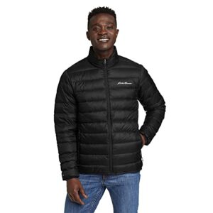 eddie bauer men's cirruslite down jacket, black recycled, large