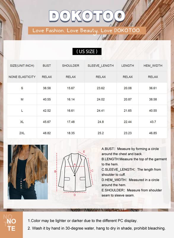 Dokotoo Womens Fall 2023 Jackets for Women Faux Suede Leather Casual Lapel Fashion Tassel Motorcycle Cropped Jacket White Small