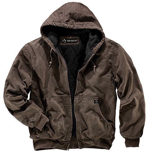 Dri-Duck Men's 5020 Cheyenne Hooded Work Jacket, Tobacco, 3X-Large Tan