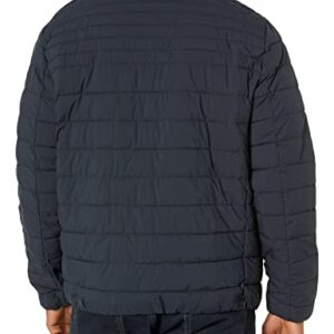 Calvin Klein Men's Lightweight Water Resistant Packable Down Puffer Jacket (Standard and Big & Tall), Navy, Medium