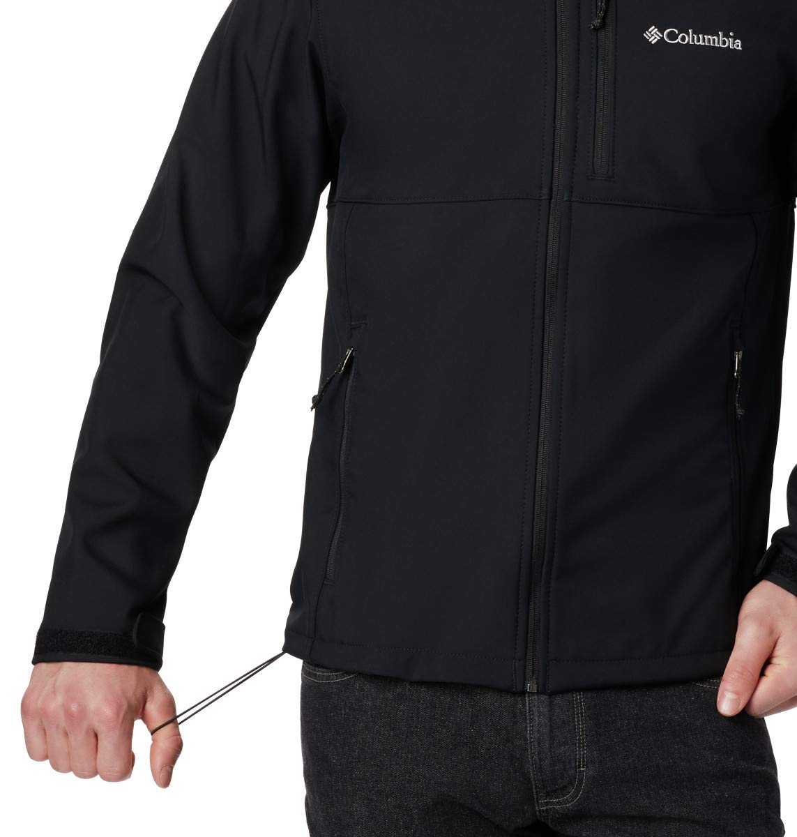 Columbia Men's Ascender Hooded Softshell Jacket, Black, Medium