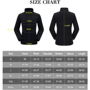 CAMEL CROWN Women Full Zip Fleece Jackets with Pockets Soft Polar Fleece Coat Jacket Sweater for Spring Outdoor New Black S