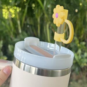 4Pcs Silicone Straw Covers Compatible with Stanley Cups, Dust-Proof Straw Caps for Water Bottles