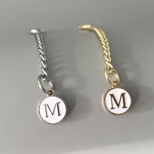 Tovly 2PCS Stanley Cup Accessories Letter Charms Name ID Initial Letter Handle Personalized Charm For Stanley Tumbler (M)